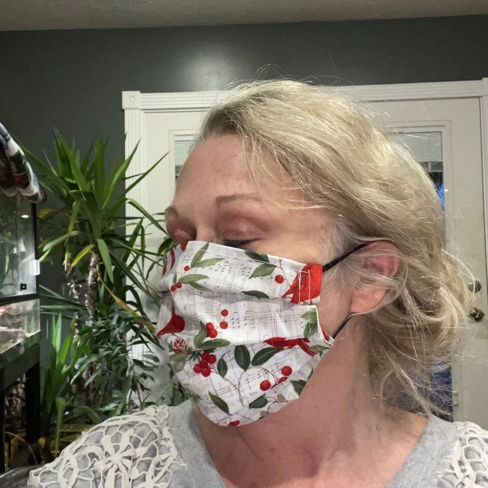 Handmade masks with Cardinal‎ print